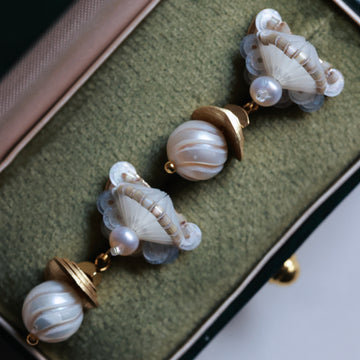 Handmade Pearl Dangle Earrings