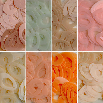 22x14mm Circle Ring Sequins  （  8 colors ）
