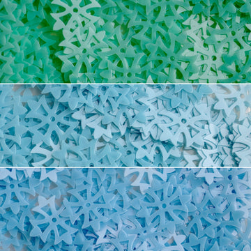 12mm Cutout Flower Sequins  （ 3 colors ）
