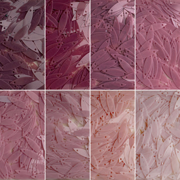 15x4mm Leaf Shape Sequins set（ 8 colors ）