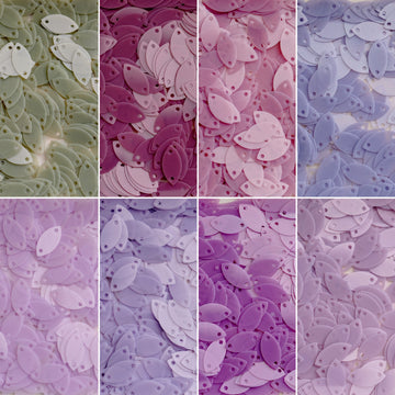 10x5mm Leaf Shape Sequins set（ 8 colors ）