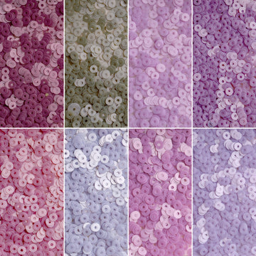 3mm Center Hole Sequins set（ 8 colors ）